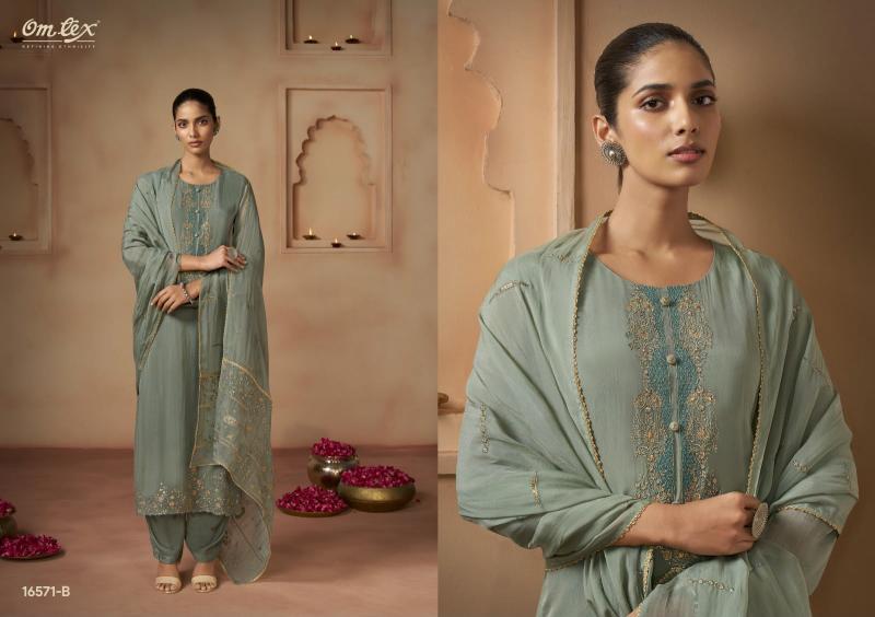 Omtex niyaz wholesale crepe dress material